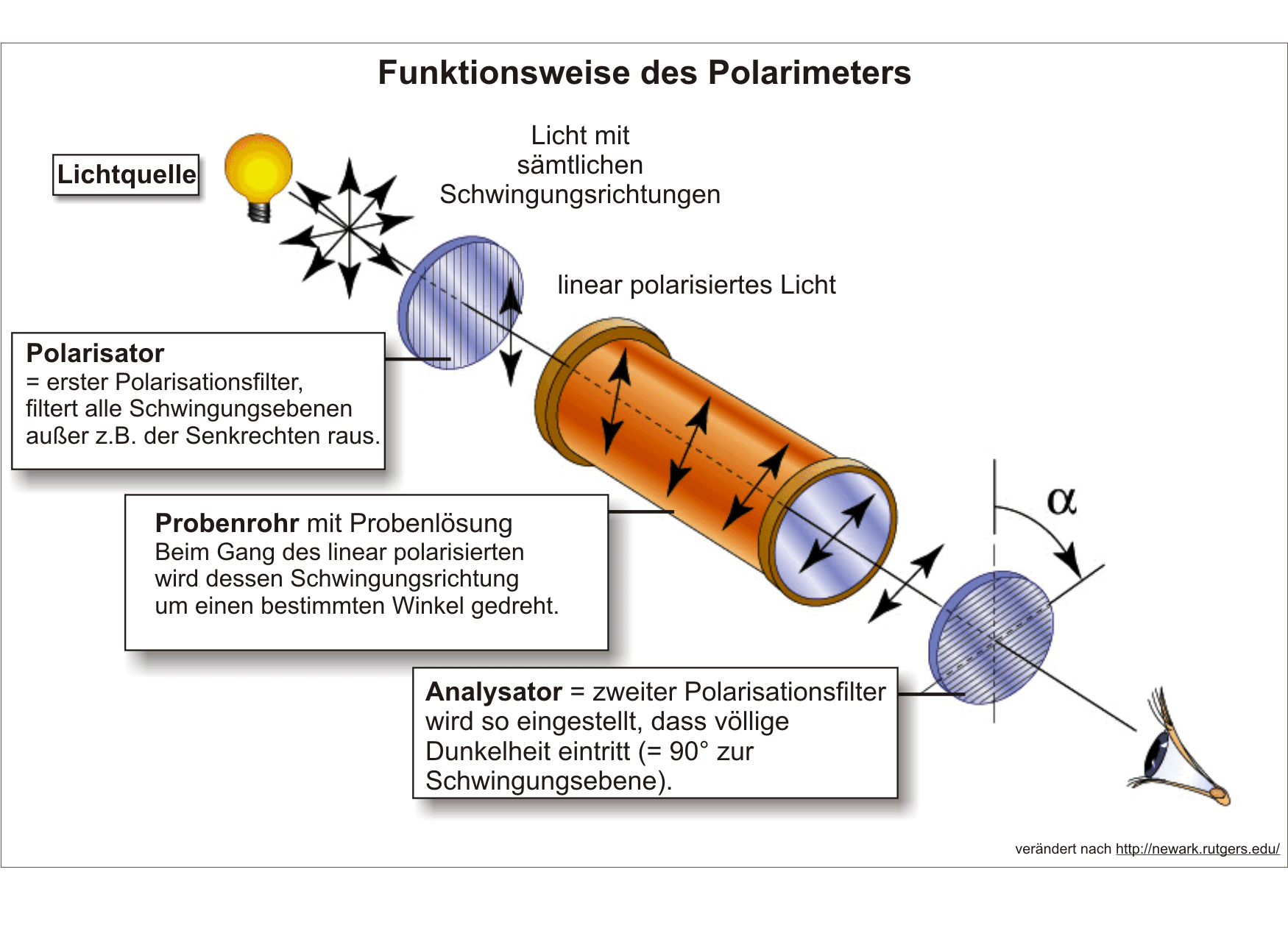 Funktionsweise eines Polarimeters